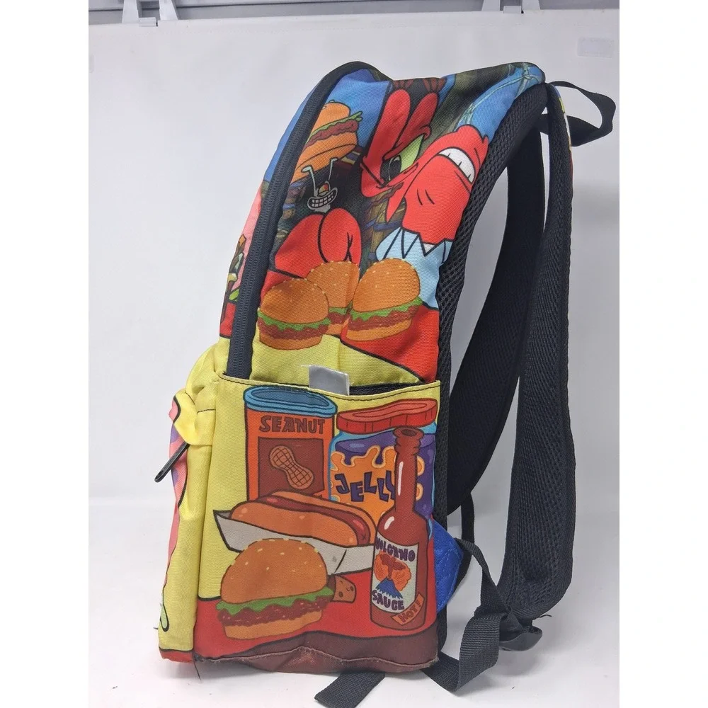 Space Junk SpongeBob SquarePants Backpack All Over Print Krabby Patty Bag design